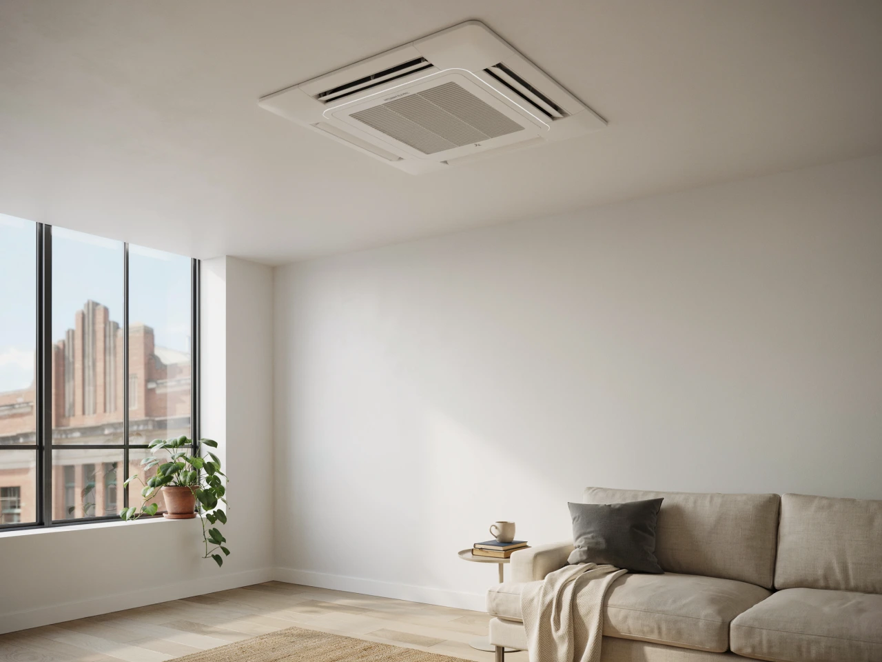 Ceiling cassette heat pump in Napier